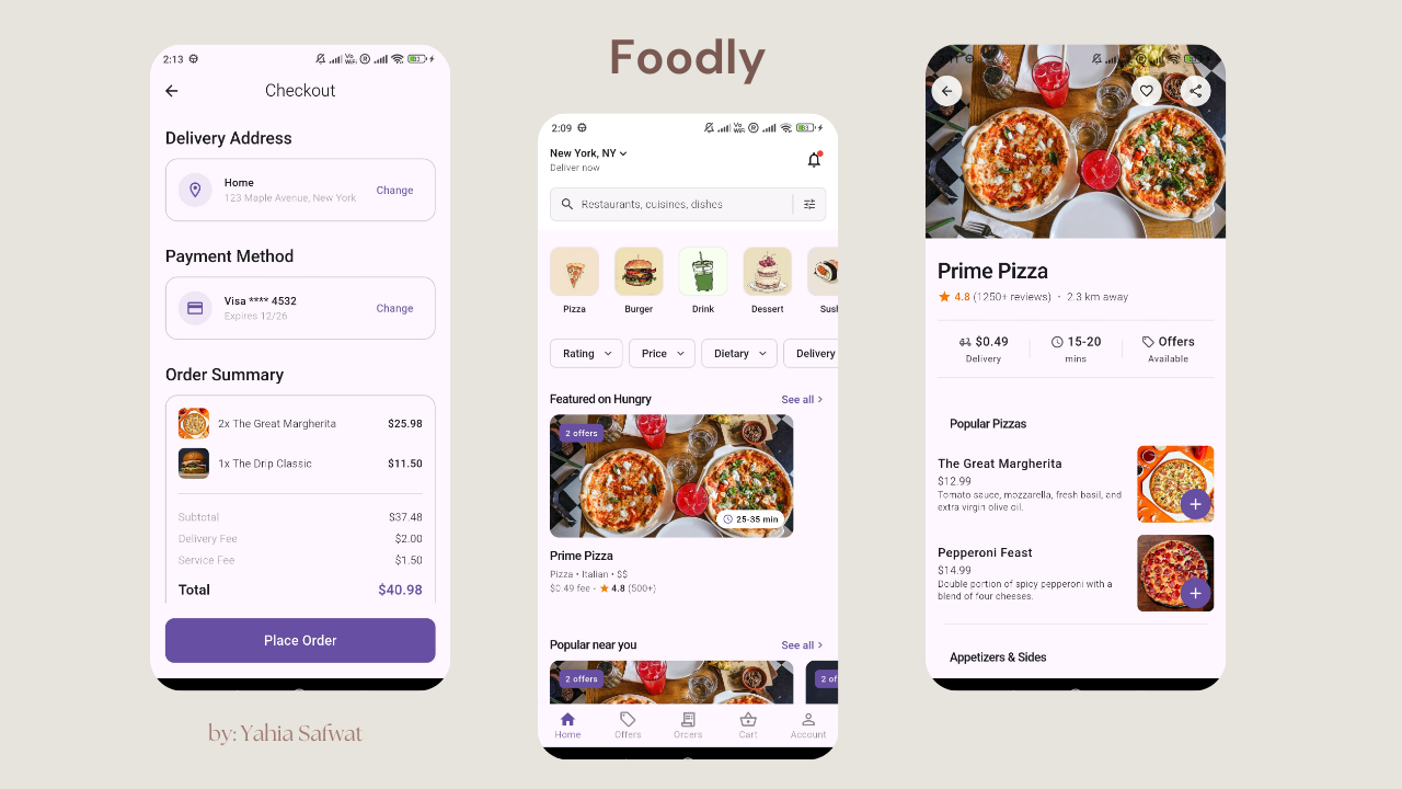 Foodly Food Delivery App Screenshot